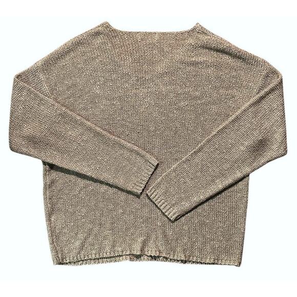 Mod Ref Waffle Knit Lightweight Gold Sweater Small - Picture 4 of 6